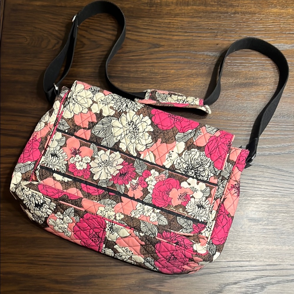 Vera Bradley Messenger Crossbody Bag; 16x12 Laptop Bag